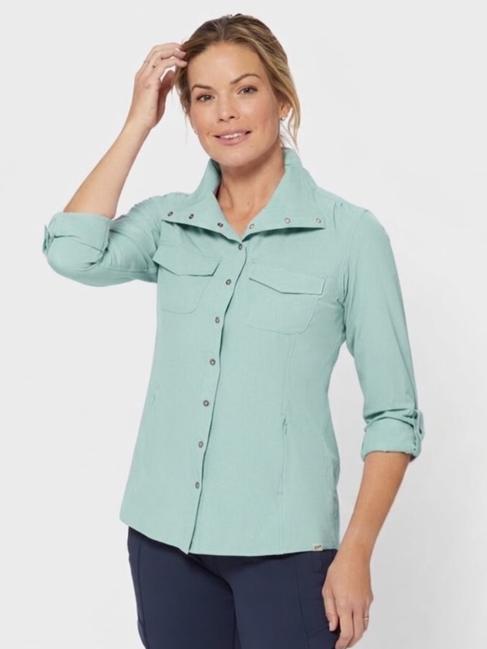 Duluth Trading Co Sol Survivor Sun Protection Shirt Jac Seafoam XS Outdoorsy